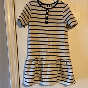 H&M Navy and Cream Striped Dress